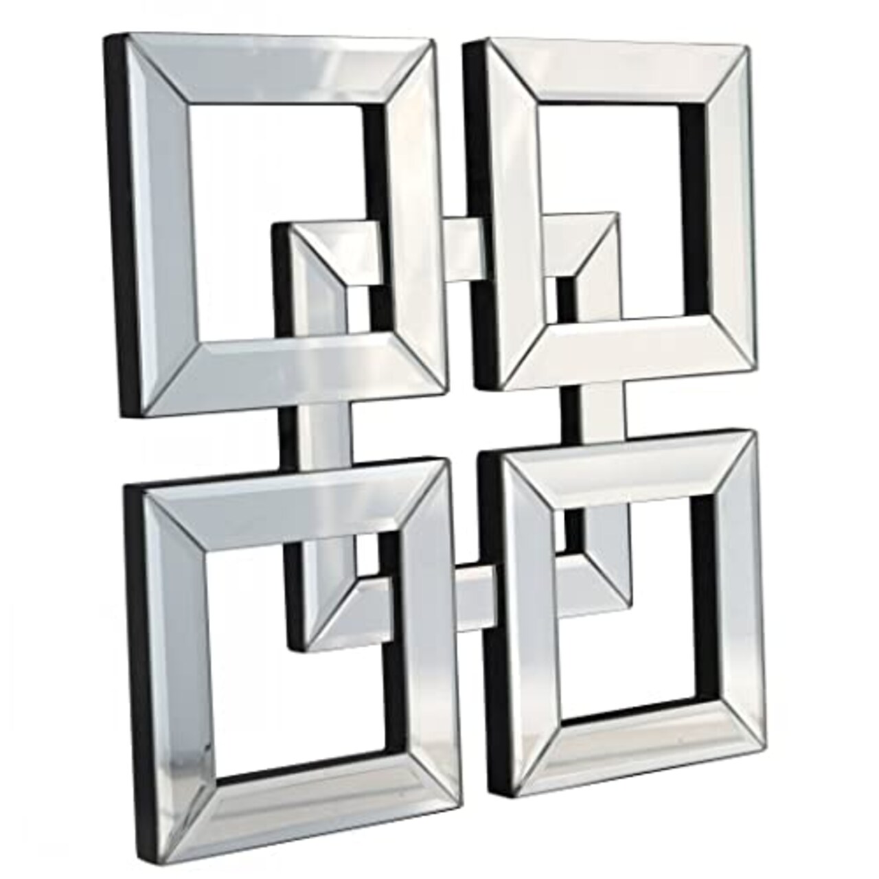 Square Mirrored Wall Decor Decorative Mirror 12x12 inches Modern Fashion DIY Silver Wall-Mounted Mirrors